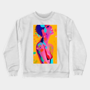 Funky Sexy Colorful Hippie Popculture Beautiful Popart Crewneck Sweatshirt